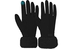 lifwimner Gants d'hiver Femme avec écran Tactile Sensible en Polaire Thermique Doublure en Laine Chaude et Coupe-Vent
