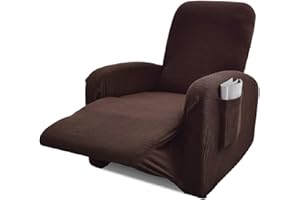 ‎ARGSTAR Argstar Jacquard Recliner Cover, Machine Washable Furniture Protector, Stretch Couch Slipcovers, Chocolate