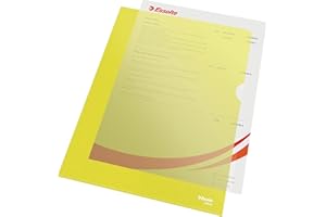‎ESSELTE Esselte Sichthüllen-Set Standard Plus, 100 Stück, A4 Format, Gelb mit matter Oberfläche, 0,115 mm PP-Folie, 54842