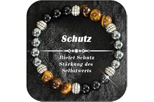 KENIY Naturstein Armband Damen 8mm Runde Edelsteine Armband Damen Elastischen Kristall Armband für Frauen Herren Spirituelle Chakra Armband Schmuck Geschenke für Frauen