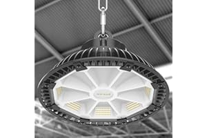 Airand LED UFO 150W Lampe LED Industrielle UFO 21000LM éclairage LED d'atelier IP65 Floodlight Blanc Froid Lampe de Haut Baie LED Projecteur Exterieur pour l’éclairage de Garage Usine Atelier Gymnase
