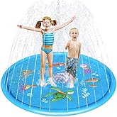 Toy Imagine Outdoor Water Sprinkler Play Mat for Toddlers & Children | Splash Pad for Kids Spray Mat | BPA-Free Thick PVC Bac
