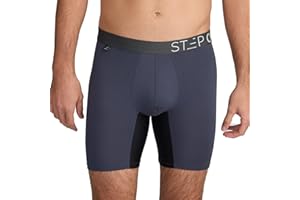 STEP ONE Mens Boxers Shorts, 1 Pair, Anti Chafing Underwear for Men, Moisture-Wicking Boxer Shorts with 3D Pouch. Fabric Made from Organic Bamboo