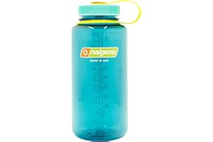 Nalgene Sustain Butelka na wodę z tritanu, bez BPA, wykonana z materiału pochodzącego z 50% plastikowych odpadów, 900 ml, szeroki otwór