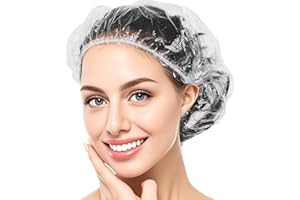 Kryzulax 100 Pezzi Cuffie Doccia,Cuffie Doccia Monouso,Generico Cuffia Doccia Impermeabile,Unisex Adulto per uso in casa,viaggi,hotel,spa,parrucchiere(42cm)