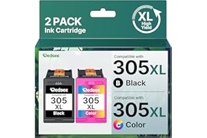 Redsee Tinta 305 XL Cartuchos de Tinta 305XL Negro y Ccolor Remanufacturado para HP 305 Tinta para HP DeskJet 2720 2700 2721 2820 2800 2821 2723 2822 Envy 6022 DeskJet Plus 4120 4200 4100(Pack de 2)