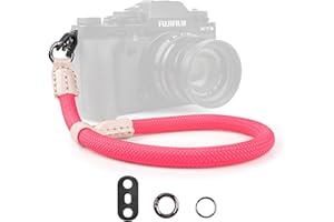 VOVMOEYA Kamera Handschlaufe, Kameragurt aus Seil für Sony Alpha A7 IV A6400 A6000 Canon EOS Fujifilm X100V Nikon DSLR - Rosa