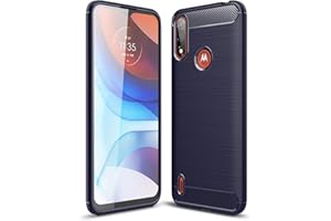 FTRONGRT Cover per Motorola Moto E7i Power, Custodia Protezione in Morbida Silicone TPU, durevol, Anti Shock, Custodia per Motorola Moto E7i Power -Blu Scuro