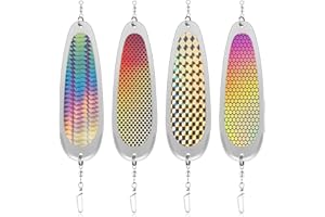 Arrowbash 4 Pcs Kokanee Dodger Fishing Teardrop Dodgers Flashers for Trolling Lure Tackle Salmon Fish
