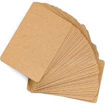 Etichette in carta kraft, 100 etichette regalo, etichette per matrimoni decorazioni natalizie (marrone 4,5x9,5 cm, con corda di iuta