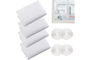 FENGSHENG-SHOP Mosquito Net for Windows, New Upgrade 4 Fly Screens Window Mesh 1.3 mx1.5 m 1.5 m x 2 m Insect Netting Bug Bee Mosquito Protector with 4 Tapes, White