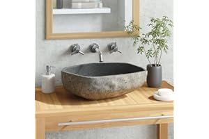 ZEYUAN Lavandino in Pietra di Fiume Ovale 45-53 cm,Lavandino,Lavandino Bagno,Lavandini Bagno,Articoli Idraulici(SPU:242668)