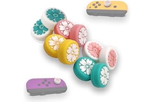 MatoSan® 10 Flower Thumb Grips Compatible with Nintendo Switch Accessories Joy Con Grip Nintendo Switch Lite Accessories Nintendo Switch Joycon Grip Switch Oled Grip Switch Joycons