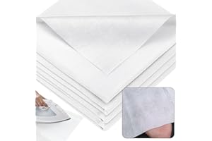 KOVSGQ Entoilage Thermocollant Couture Tissu Thermocollant ThermocollanteTissus Fer à Repasser 200x100cm Tissus non Tissés Blanc 55g/m² pour Plis de Repassage Couture vêtements Renforcés