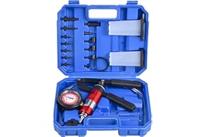 LXNEER 2 in 1 Hand Held Vacuum and Pressure Pump Tester Brake Fluid Bleeder Kit, One Man Hand Vacuum Pump Brake Bleeding Kit for Car Truck Motorcycle