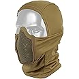 Azonee Balaclava Mesh Mask, Ninja Tactical Mask with Full Face Protection, Tactical Airsoft Steel Metal Breathable Balaclava Mesh Mask for Outdoor, Cycling, Hunting