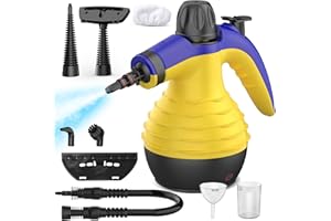 ASSCA Handheld Steam Cleaner, 9 in 1 Portable Steam Cleaner Handheld Comes for Multi-Surface Stain Removal, High Pressure Steamer Cleaning Perfect for Carpet, Sofa, Floor, Bathroom, Window, Car