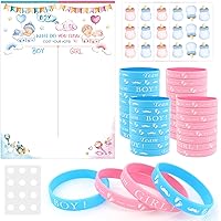 Kit Adesivi Gender Reveal Party - 36 Pezzi Con Poster E Adesivi Boy/Girl Per Feste - Foto 7