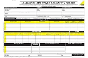 CP UK Gas Safety PAD - Landlord HOMEOWNER Engineer Gas Safety Check Inspection Record PAD 50 Set Book