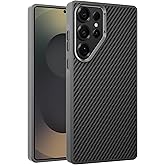Teknoft Samsung Galaxy S25 Ultra i&ccedil;in Karbon Serisi Ultra G&uuml;&ccedil;l&uuml; Metal Tuşlu ve Lens &Ccedil;er&ccedil;eveli Darbe Emici Karbon Fiber G&ouml;r&uuml;n&uuml;