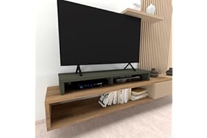 Henor Elevador Doble TV de Madera 120 x 35 x 15 cm Grafito Mate. Soporta +100 Kg.