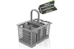 DEKAROX Cesta para cubiertos de Whirlpool Bauknecht Ignis 488000386607 para cesta inferior de lavavajillas, 20,8 x 16 cm, color gris