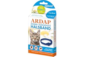 ARDAP Zecken- & Flohschutzhalsband für Katzen ab dem 4. Monat - Bis zu 4 Monate nachhaltiger Langzeitschutz - Natürlicher Wirkstoff gegen Zecken & Flöhe (PT19)