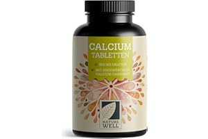 ‎NATUREWELL Calcium Tabletten 180x - optimal hochdosiert mit 800 mg Calcium pro Tag - Erhalt normaler Knochen & Zähne - laborgeprüft mit Zertifikat - hochwertiges Calciumcarbonat - Vorrat für 90 Tage - 100% vegan