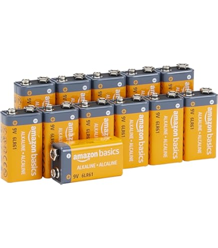 Batterij 9V 6F22 Vierkant lang voor rookmelder/bruendie, rozuren de
