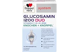 ‎DOPPELHERZ Doppelherz system GLUCOSAMIN 1200 DUO mit Vitamin C – 30 Kapseln und 30 Tabletten