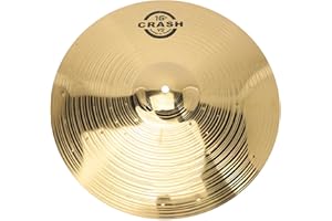 Vaguelly 16 Zoll Crash Cymbals, Messing Schlagzeug Becken für Anfänger Schüler, 40 cm