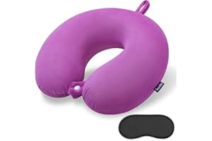 Gosider Lila Reisekissen, bequemes Nackenkissen, U-förmiges Memory Foam unterstützt Nacken und Kopf, tragbares Reise-Nackenkissen, geeignet für Flugzeug, Züge, selbstfahrende Autos