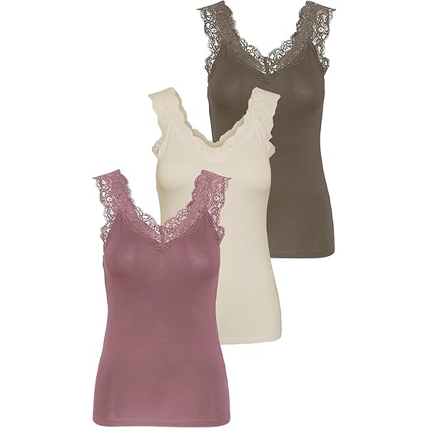 VERO MODA Vmjane SL Washed Rib Top Jrs Noos Donna