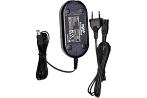 HQRP Cargador Adaptador de CA Compatible con JVC AP-V14E V15E V17E V19E V20E, GR-D360E D350E D770E GZ-MG130 GR-DF540 DX37 DX97 SXM30 GZ-MC500E Videocámara