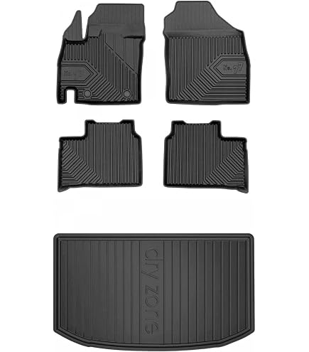 Set Tappetini Auto Gomma + PE Per Suzuki Ignis III (dal 2019) | Tappetino Bagagliaio Incluso | Antiscivolo E Resistente | Kit Completo