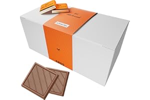 CHOCOLAT DE MARIAGE Coffret de Chocolats - Boîte de 70 Carrés de Chocolat Individuels au Lait et Eclats de Caramel à Déguster ou Offrir - 100% Pur Beurre de Cacao - Fabriqué en France - 350 Gr