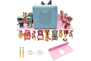 CHEDIN Toniebox Metal Wall Shelf for 30 Tonie Figures, Magnetic Shelf (Pink)