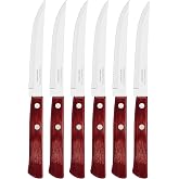 Tramontina Set of Knives for Meat Polywood Red 6 Pieces | Ideal for cutting meats, fruits and everyday foods