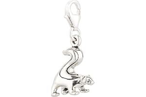 7K Charm Anhänger Stinktier aus 925 Sterling Silber (15x13mm)