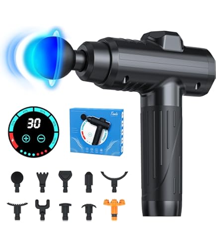 Vivitar Vivaspa Deep Tissue Percussion Electric Handheld Back Massager with  4 Interchangeable Heads & Speed Modes, Portable Full Body Massage Tool :  Amazon.co.uk: Health & Personal Care