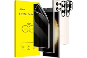 JETech Prywatność Ochraniacz Ekranu dla Samsung Galaxy S23 Ultra 5G 6,8 Cala z Obiektyw Aparatu Ekranu, Elastyczna Folia TPU Antyszpieg, Odciski Palców ID Kompatybilny, 2 Sztuki Każdy