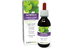 Pie de león (Alchemilla vulgaris) hierba Tintura Madre sin alcohol Naturalma - Extracto líquido gotas 120 ml - Complemento alimenticio - Vegano