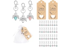 FNGYUYEUIB 36 Stück Schutzengel Anhänger Organzabeutel Etikett Schutzengel Anhänger, Taufe Weihnachten Geburtstag Konfirmation, Taufe Hochzeit Geschenk Schutzengel, als Geschenk zur Kommunion, Party, Souvenir