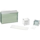 Bresser Slideshows/Coverslips 50/100pcs | Polished edges, pre-washed slides, 76 x 26 x 0.12 mm, coverslip 18 x 18 x 0.2 mm, s