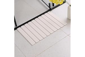 Newliky Alfombrilla de baño Absorbente de Piedra Alfombra Antideslizante Secado rápido diatomeas tapete baño Antideslizante Plegable para bañera, Inodoro, 30 x 40 cm, Blanco