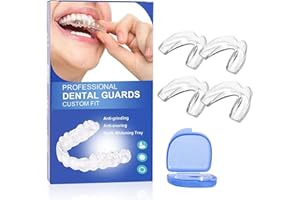 Zynxel Knirscherschiene Für Nacht, Anti-Schnarchschiene, 4 Stück Mundschutz zum Zähneknirschen, 2 Größen Zahnschiene Knirschen, Zahnärztlicher Nachtschutz,Gegen Bruxismus und Schnarchschiene