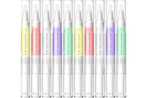 COSCELIA 10Pcs Huile Cuticules Ongles Stylo pour Vernis Semi Permanent Mix Goût Huile pour Cuticules Ongle Revitalisant Soins Des Ongles Traitement Nourrissant Hydratant Cuticules Cadeau