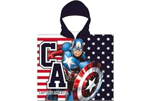 Various Toalla de Playa Infantil con Licencia Oficial Disney (Avengers Captain America)