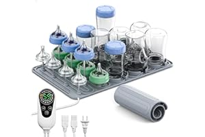 Robofun Babyflaschen Trockenständer, Große Kapazität Flaschenhalter ständer, Erhitzen/Lufttrocknen, Faltbar Flaschen Abtropfständer für Babyflaschen und Pumpenteile-Reinigung Flaschenabtropfgestell