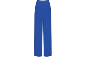 SXME MIGHT SAY Wide Leg Trousers for Women UK's Finest Palazzo Pants, Loose Crepe Bottoms Perfect for Office or Night Out Jersey Elasticated High Waist Smart Flared Culotte.